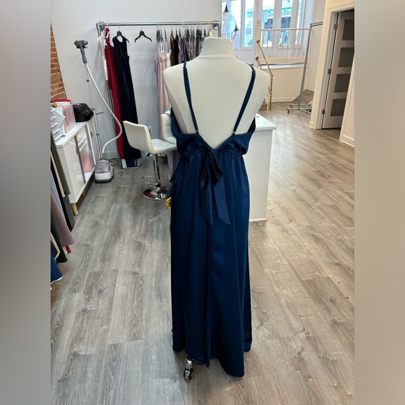 NEW - DESSY GROUP - 8218 HALTER DRESS - ATLANTIC BLUE - SIZE L - Picture 2 of 6